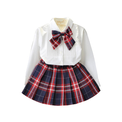 Conjunto Infantil Elegante: Blusa y Falda Dos Piezas - Image 3