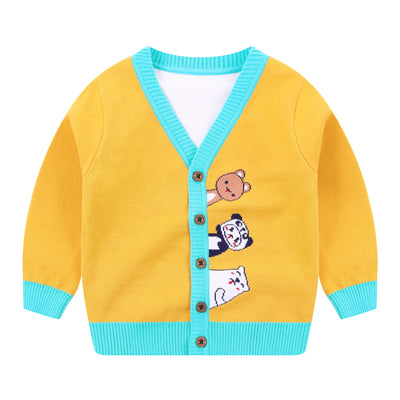 Cardigan para Niño Cuello V Abotonado Simple - Image 5