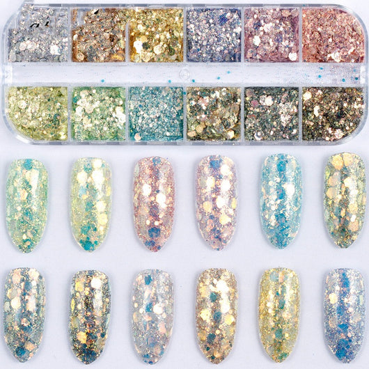 Pegatinas de Uñas Láser Efecto Espejo Candy - Diseño Sinfónico Brillante - Image 10