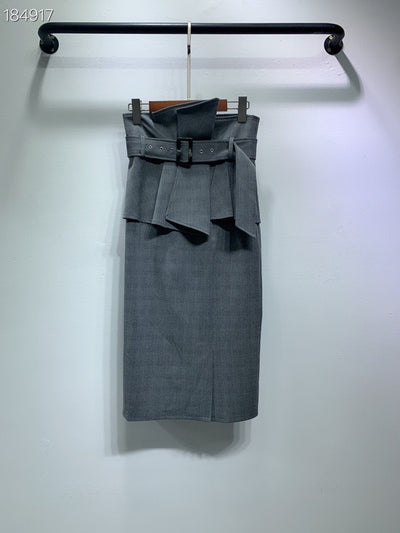 Falda Plisada Elegante de Cintura Alta con Volantes y Corte Slim - Image 2