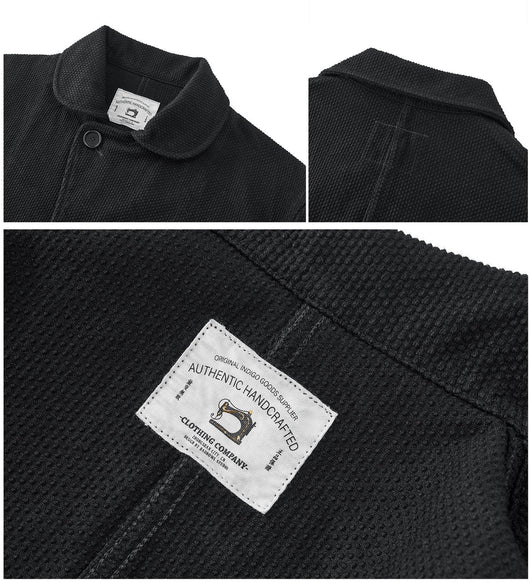 Saco Retro de Algodón con Bordados y Lavado Vintage - Image 12