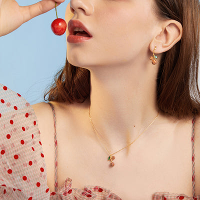 Collar Colgante Cereza Elegante para Mujer - Image 8
