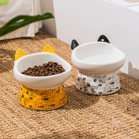 Comedero Elevado para Gatos Cerámico con Protección Antivolcamiento - Image 16