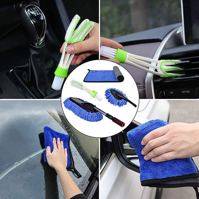 Recogedor de Polvo para Auto con Mango Retráctil y Microfibra
