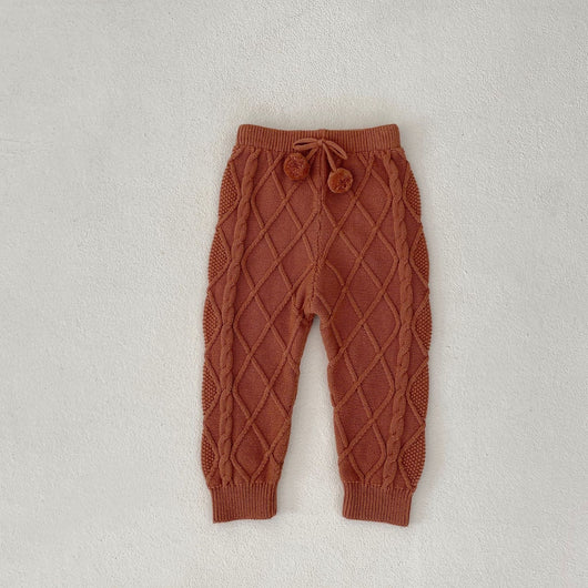 Pantalones Largos Tejidos con Patrón Rombo para Bebés Niños y Niñas - Image 21