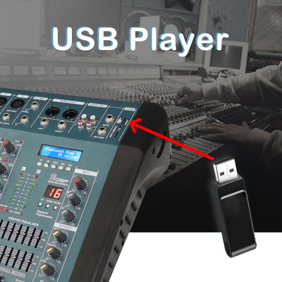Consola Mezcladora Amplificada con Bluetooth, Ecualizador y 16 Efectos DSP - Image 7
