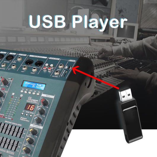 Consola Mezcladora Amplificada con Bluetooth, Ecualizador y 16 Efectos DSP - Image 7