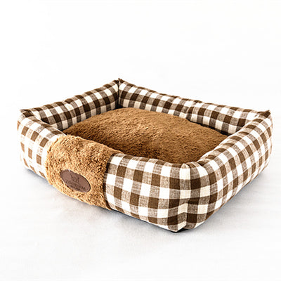 Cama Cuadrada para Gatos con Diseño Tartán - Image 7