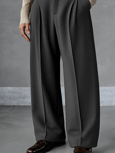 Pantalones Machete de Cintura Alta y Pierna Ancha para Hombre - Image 13