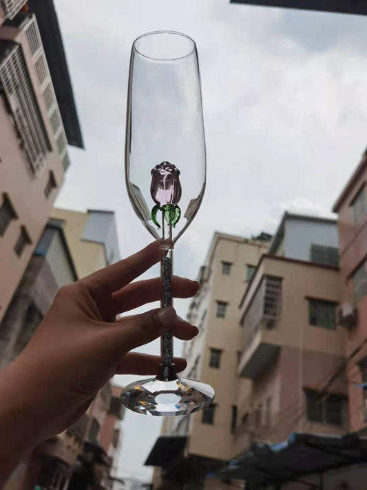 Copa de Champagne Multicolor Rose - Diseño Elegante para Vinos