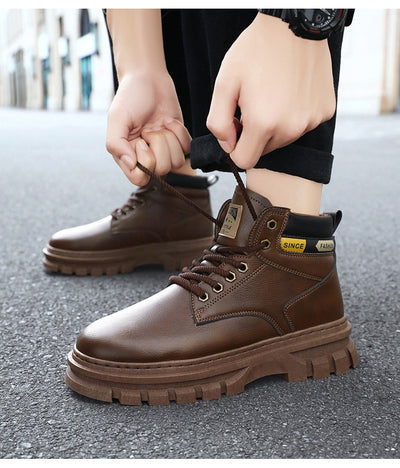 Botas Martin Altas para Hombre Estilo Británico de Trabajo - Image 13