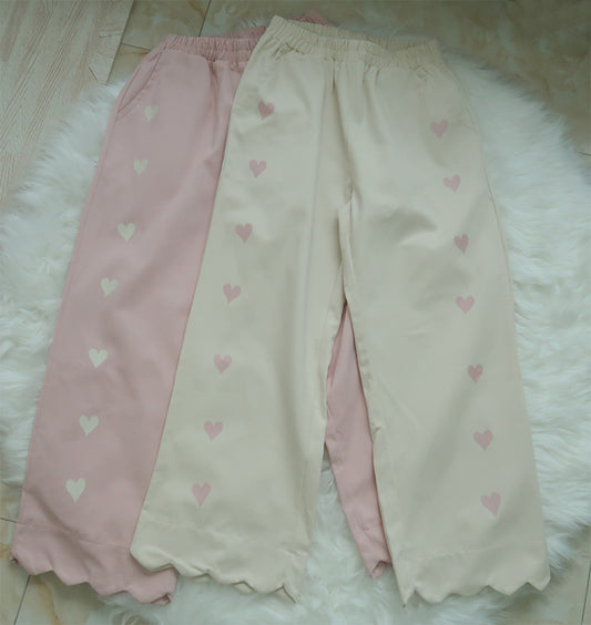 Jeans Rectos Sueltos con Estampado Love Soft Girl - Tendencia Ins - Image 2