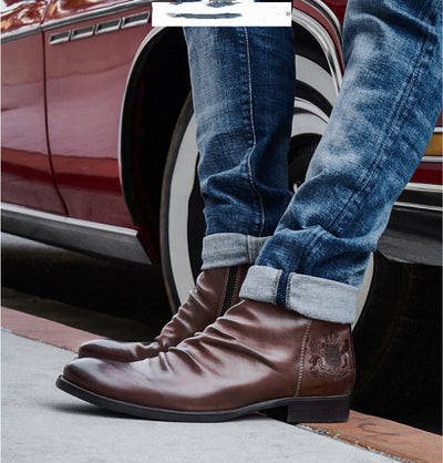 Botas Retro Altas para Hombre - Estilo Urbano Trendy - Image 8
