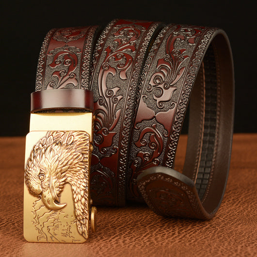 Cinturón de Cuero para Hombre con Hebilla Automática y Grabado Personalizado - Image 10
