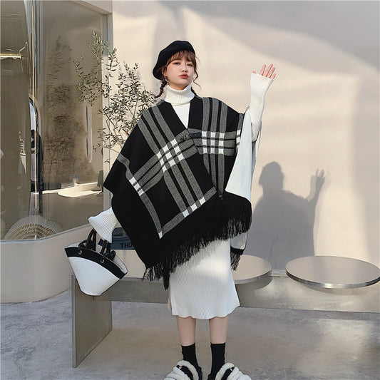 Chal Bufanda Cuadrille Cálido para Mujer - Estilo Casual