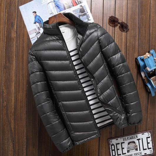 Abrigo Acolchado Largo para Hombre Talla Grande