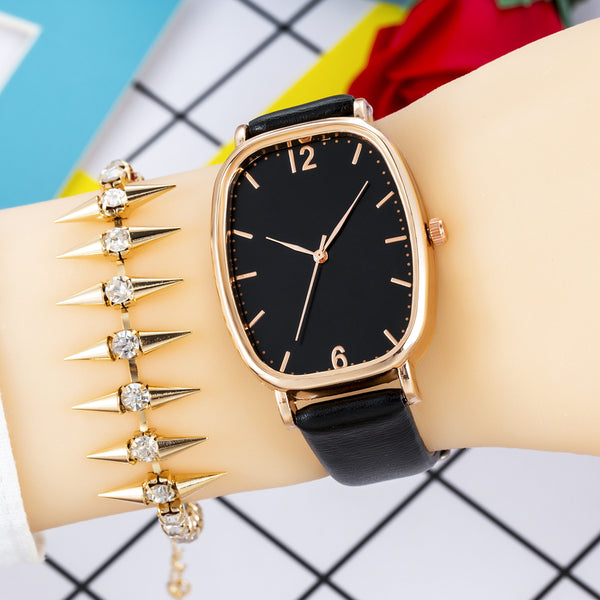 Reloj de Pulsera Tonneau Elegante para Mujer con Movimiento de Cuarzo