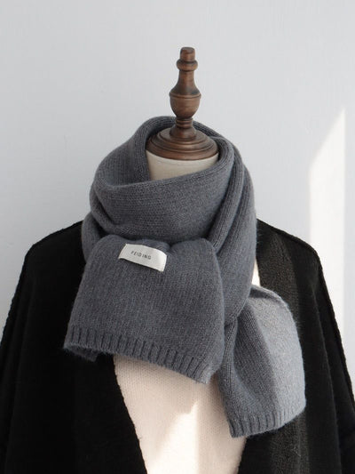 Bufanda Cálida de Color Liso para Mujer - Otoño e Invierno - Image 27