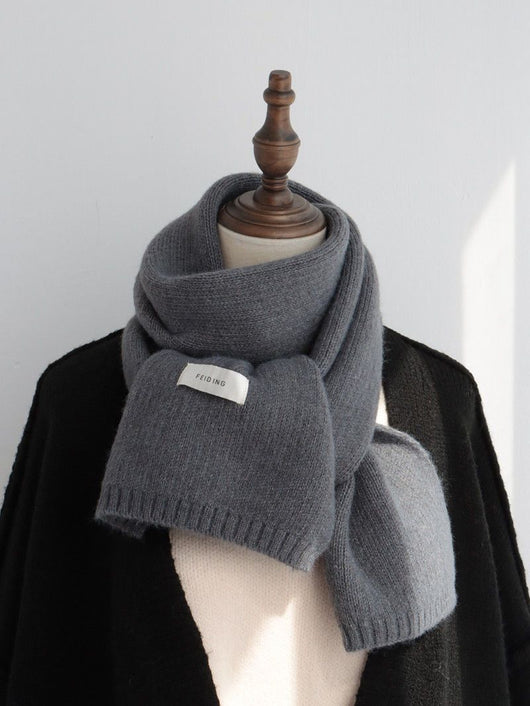 Bufanda Cálida de Color Liso para Mujer - Otoño e Invierno - Image 27