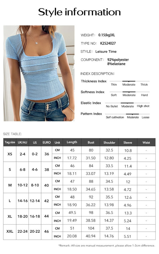 Blusa Casual sin Espalda con Lazo y Manga Corta para Mujer - Image 7