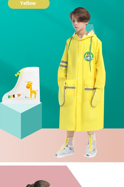 Poncho Impermeable Escolar para Niños y Niñas - Protección Total con Mochila Integrada - Image 16