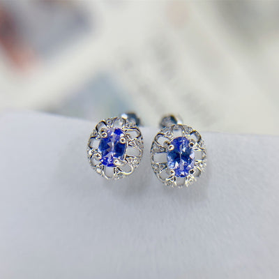 Aretes de Tanzanita Natural - Diseño Elegante y Sofisticado - Image 8