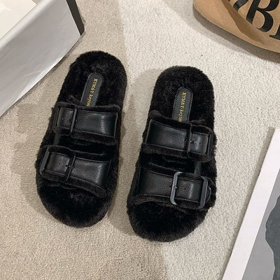 Pantuflas Cálidas con Forro Polar y Hebilla Ajustable para Mujer - Image 5