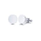 European And American Minimalist Household Stainless Steel Cufflinks Plateado Round