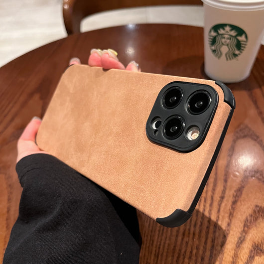 Funda de Teléfono de Pelaje Suave en Colores Lisos - Image 15
