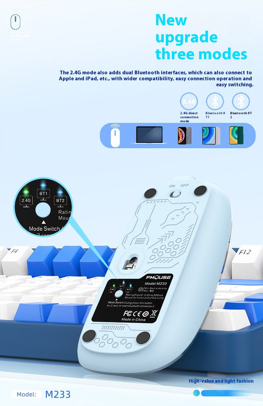 Ratón Inalámbrico Transparente para Computadora y Laptop - Image 20