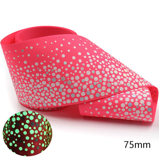 Moño Trenzado Luminoso 75mm con Cinta Arcoíris Brillante - Image 8