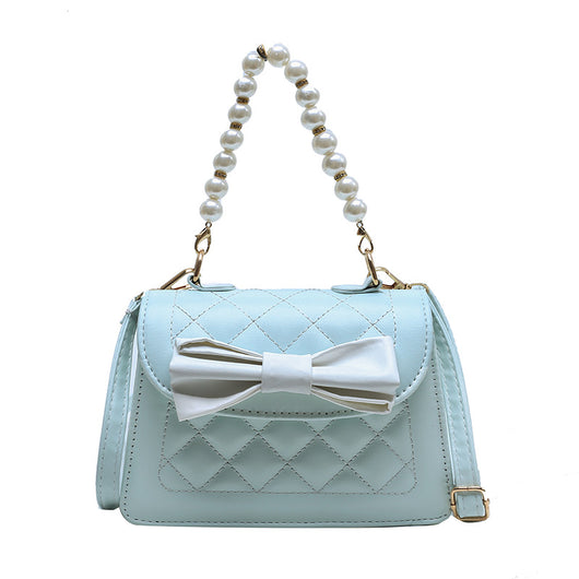 Bolso Mensajero Portátil con Moño y Perlas Lingge - Image 15