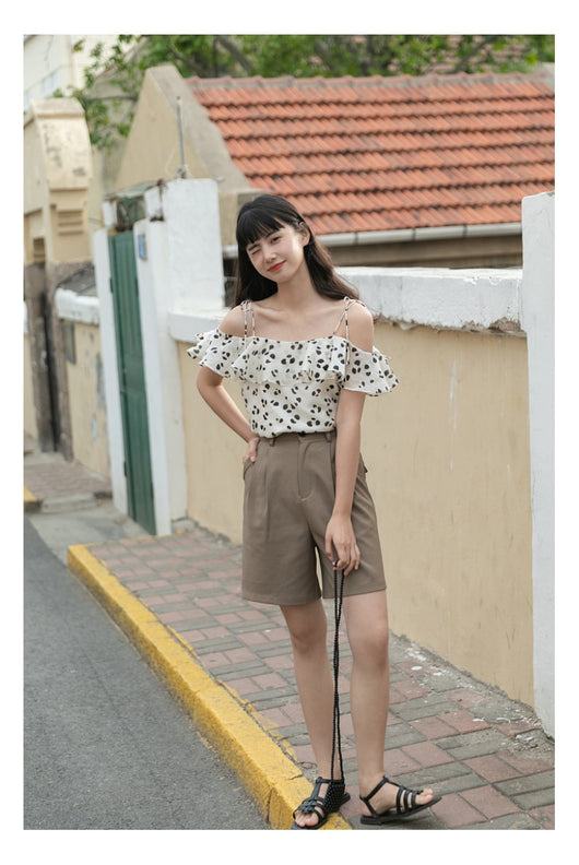 Blusa Corta de Verano con Tirantes en Gasa Ligera - Image 13