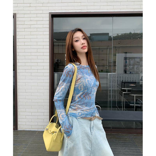 Blusa de Malla Manga Larga para Mujer - Image 10
