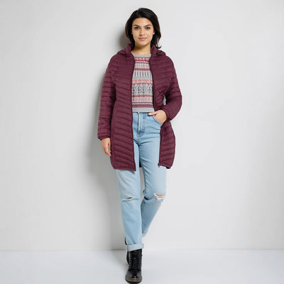 Chaqueta Acolchada de Algodón para Invierno - Colores Sólidos - Image 5