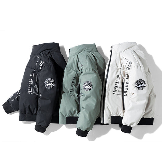 Chaqueta Acolchada de Plumón de Pato Blanco para Hombre - Cálida y Ligera - Image 2