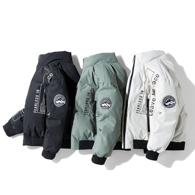Chaqueta Acolchada de Plumón de Pato Blanco para Hombre - Cálida y Ligera - Image 2