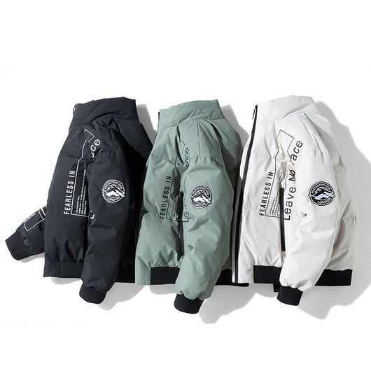 Chaqueta Acolchada de Plumón de Pato Blanco para Hombre - Cálida y Ligera - Image 2