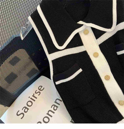 Chaleco de Punto Elegante con Contraste de Solapas - Image 19