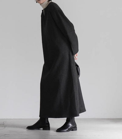 Abrigo Holgado de Lana para Mujer Otoño e Invierno - Image 29