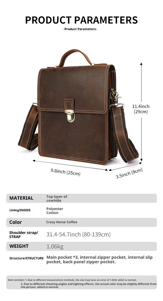 Bolsa Mensajera Vertical de Gran Capacidad con Diseño Cuadrado para Hombre - Image 23