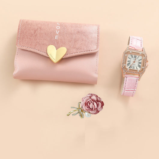 Juego de Regalo: Cinturón Cartera, Broche y Reloj para Dama - Image 4