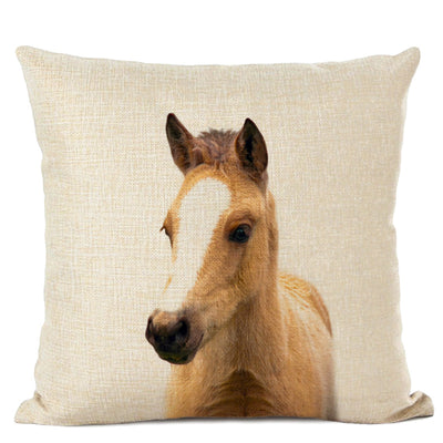 Funda de Almohada Lino con Diseño Animal - Loro y Venado - Image 12