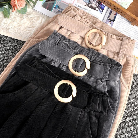Pantalones de Pana para Niña con Forro Afelpado para Otoño e Invierno - Image 2