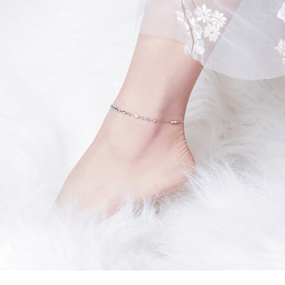 Pulsera Tobillera Plata 925 con Baño de Oro Blanco y Perlas Redondas - Image 11