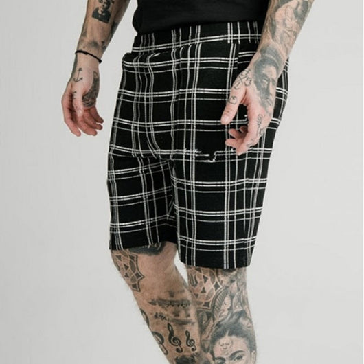 Pantalones Cortos Casuales a Rayas para Hombre - Corte Recto y Ajustado - Image 6