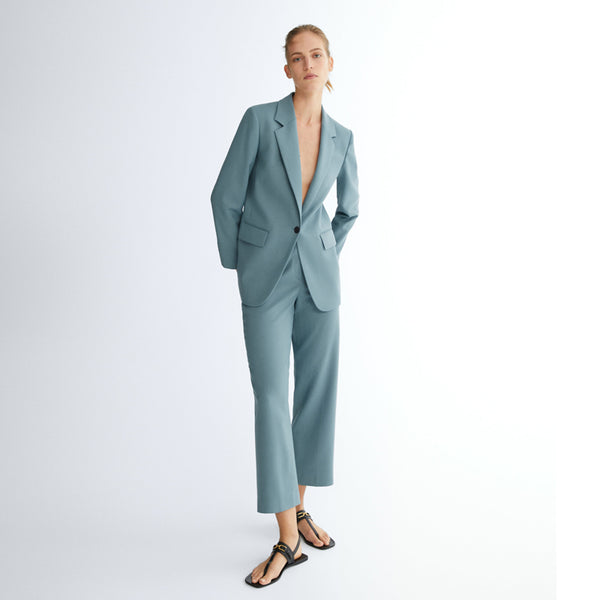 Blazer Casual Ejecutivo con Pantalón Recto Moderno