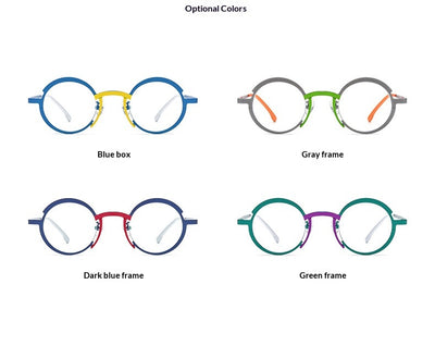 Lentes de Titanio Ultraligeros Multicolor para Miopía - Marco Óptico Redondo Unisex - Image 15