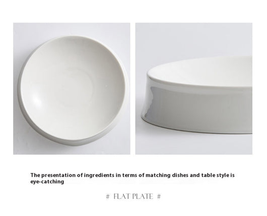 Plato de Cerámica Blanca con Diseño Irregular - Image 15