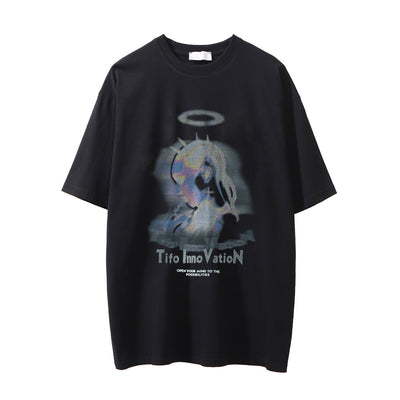 Camiseta Estampada Desgastada para Hombre - Image 8